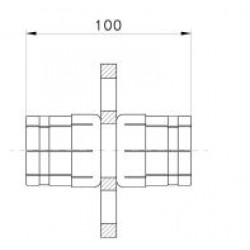 Flanged elbow EIA 7/8