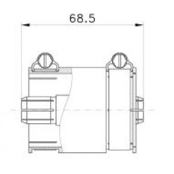 EIA 1-5/8 Straight Adaptor (Coupling assembly with inner)