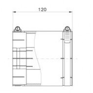 EIA 4-1/8 Straight Adaptor (Coupling assembly with inner)
