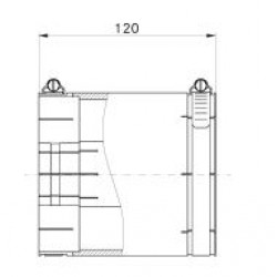 EIA 4-1/8 Straight Adaptor (Coupling assembly with inner)