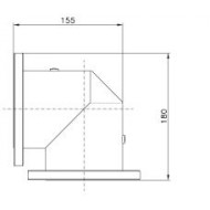 Flanged elbow EIA 4 1/16