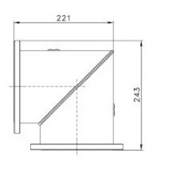Flanged elbow EIA 6 1/8