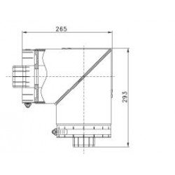 Unflanged Elbow for 6-1/8 Rigid Line