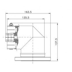 EIA 3-1/8 Flanged/Unflanged Elbow for 3-1/8 Rigid Line