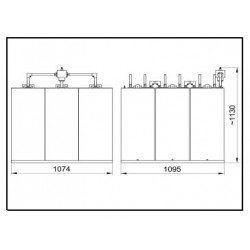3x5 KW FM Star Point Combiner With Triple Cavity Filters