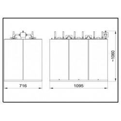 2x5 KW FM Star Point Combiner With Triple Cavity Filters