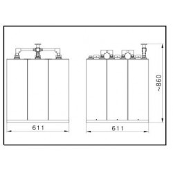 3x1.2 KW FM Star Point Combiner With Triple Cavity Filters