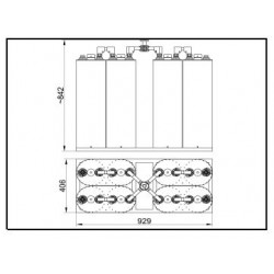 4x1.2 KW FM Star Point Combiner