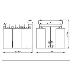 10+40kW FM COMBINER BRIDGE DIPLEXER (TRIPLE CAVITY)