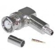 BNC Male 90° RF Connector for RG58 Cable 