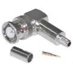 BNC Male 90° RF Connector for RG58 Cable 
