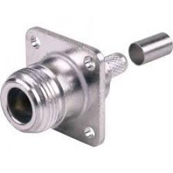 N Female Panel Connector for RG142 Cable