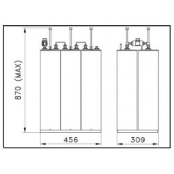 2x600 W FM Star Point Combiner With Triple Cavity Filters