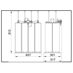  4x300 W FM Star Point Combiner