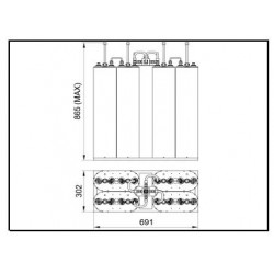 4x600 W FM Star Point Combiner