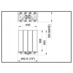 4x300 W FM Star Point Combiner  ( Rack Version)