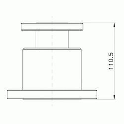 3 1/8 EIA - 1 5/8 EIA Adaptor