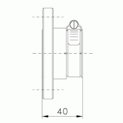 1-5/8 Flanged Clamping Connector for 1-5/8 Rigid