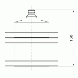 3-1/8 Female-7/16 Female Adaptor