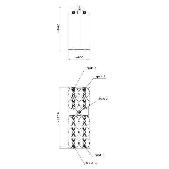 4x1.2kW FM Star Point Combiner