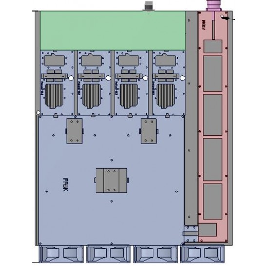 5 KW FM Pallet Amplifier with Filter and Heatsink