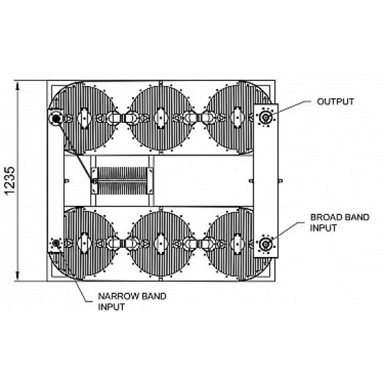 10+40kW FM COMBINER BRIDGE DIPLEXER (TRIPLE CAVITY-10KW)