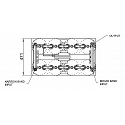 1+3kW FM COMBINER BRIDGE DIPLEXER (QUATRO CAVITY)