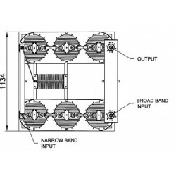 5+40KW FM CONSTANT IMPEDANCE COMBINER (TRIPLE CAVITY)