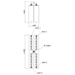 4x1.2 KW FM Star Point Combiner