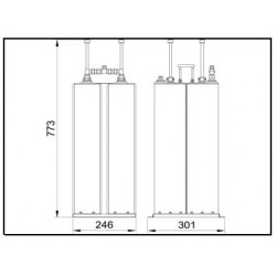 2x300 W FM Star Point Combiner (Double Cavity)