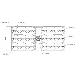 6x2 KW FM Star Point Combiner With Triple Cavity Filters