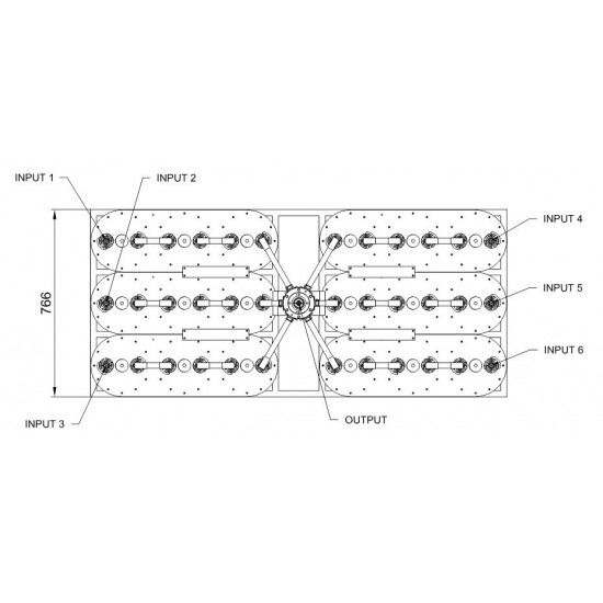 6x2 KW FM Star Point Combiner With Triple Cavity Filters