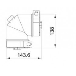 Unflanged Elbow with tuning screw for 3-1/8 Rigid Line