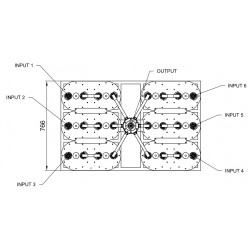 6x2 KW FM Star Point Combiner